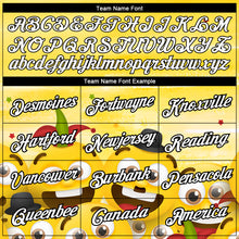 Load image into Gallery viewer, Custom Yellow White-Black 3D Pattern Design Smile Emoji Performance T-Shirt