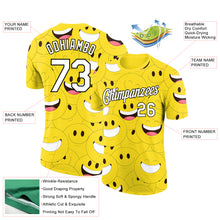 Load image into Gallery viewer, Custom Gold White-Black 3D Pattern Design Smile Emoji Performance T-Shirt