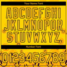 Load image into Gallery viewer, Custom Gold Black 3D Pattern Design Smile Emoji Performance T-Shirt