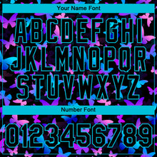 Load image into Gallery viewer, Custom Black Lakes Blue 3D Pattern Design Butterfly Performance T-Shirt