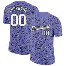 Load image into Gallery viewer, Custom Purple White-Black 3D Pattern Design Butterfly Performance T-Shirt