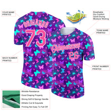 Загрузить изображение в средство просмотра галереи, Custom Purple Pink-White 3D Pattern Design Butterfly Performance T-Shirt
