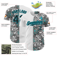 Load image into Gallery viewer, Custom White Black-Lakes Blue 3D Pattern Design Vintage Tattoos Authentic Baseball Jersey