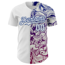 Загрузить изображение в средство просмотра галереи, Custom White Royal 3D Pattern Design Vintage Tattoos Authentic Baseball Jersey