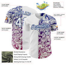 Загрузить изображение в средство просмотра галереи, Custom White Royal 3D Pattern Design Vintage Tattoos Authentic Baseball Jersey