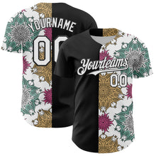 Загрузить изображение в средство просмотра галереи, Custom Black White 3D Pattern Design Vintage Tattoos Authentic Baseball Jersey