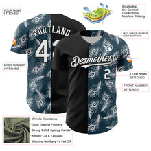 Load image into Gallery viewer, Custom Black White 3D Pattern Design Vintage Tattoos Authentic Baseball Jersey