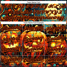 Загрузить изображение в средство просмотра галереи, Custom Black Orange 3D Halloween Authentic Baseball Jersey