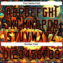 Загрузить изображение в средство просмотра галереи, Custom Black Orange 3D Halloween Authentic Baseball Jersey