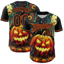 Загрузить изображение в средство просмотра галереи, Custom Black Orange 3D Halloween Authentic Baseball Jersey