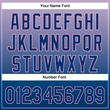 Load image into Gallery viewer, Custom Light Purple US Navy Blue-Light Pink 3D Halloween Authentic Baseball Jersey