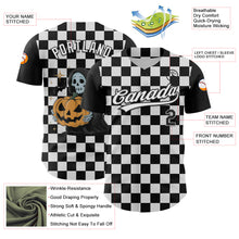 Загрузить изображение в средство просмотра галереи, Custom Black White 3D Halloween Authentic Baseball Jersey
