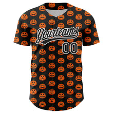 Загрузить изображение в средство просмотра галереи, Custom Black White 3D Halloween Authentic Baseball Jersey