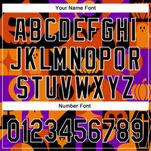 Загрузить изображение в средство просмотра галереи, Custom Orange Black-Purple 3D Halloween Authentic Baseball Jersey