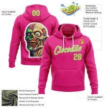 Загрузить изображение в средство просмотра галереи, Custom Stitched Hot Pink Neon Green-White 3D Halloween Sports Pullover Sweatshirt Hoodie