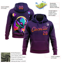 Загрузить изображение в средство просмотра галереи, Custom Stitched Purple Deep Pink Orange-Black 3D Halloween Sports Pullover Sweatshirt Hoodie