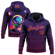 Загрузить изображение в средство просмотра галереи, Custom Stitched Purple Deep Pink Orange-Black 3D Halloween Sports Pullover Sweatshirt Hoodie