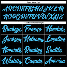 Загрузить изображение в средство просмотра галереи, Custom Stitched Black Sky Blue-Pink Line Sports Pullover Sweatshirt Hoodie