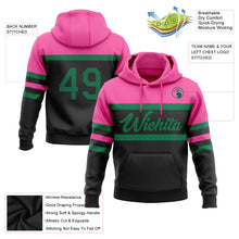 Загрузить изображение в средство просмотра галереи, Custom Stitched Black Kelly Green-Pink Line Sports Pullover Sweatshirt Hoodie