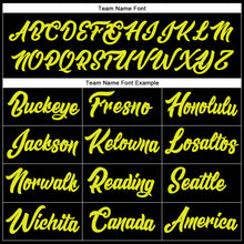 Laden Sie das Bild in den Galerie-Viewer, Custom Stitched Black Neon Yellow-Pink Line Sports Pullover Sweatshirt Hoodie