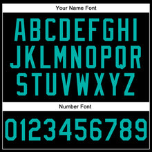 Laden Sie das Bild in den Galerie-Viewer, Custom Stitched Black Aqua-Pink Line Sports Pullover Sweatshirt Hoodie