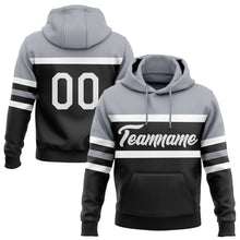 Загрузить изображение в средство просмотра галереи, Custom Stitched Black White-Gray Line Sports Pullover Sweatshirt Hoodie