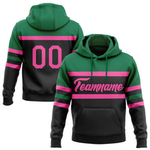 Загрузить изображение в средство просмотра галереи, Custom Stitched Black Pink-Kelly Green Line Sports Pullover Sweatshirt Hoodie