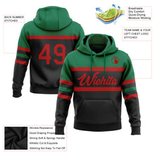 Загрузить изображение в средство просмотра галереи, Custom Stitched Black Red-Kelly Green Line Sports Pullover Sweatshirt Hoodie