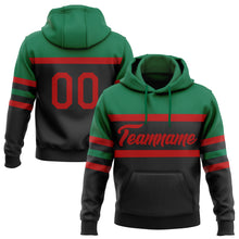 Загрузить изображение в средство просмотра галереи, Custom Stitched Black Red-Kelly Green Line Sports Pullover Sweatshirt Hoodie