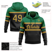 Загрузить изображение в средство просмотра галереи, Custom Stitched Black Old Gold-Kelly Green Line Sports Pullover Sweatshirt Hoodie