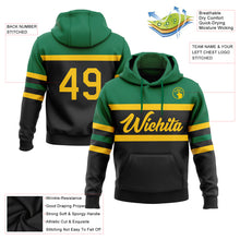 Загрузить изображение в средство просмотра галереи, Custom Stitched Black Yellow-Kelly Green Line Sports Pullover Sweatshirt Hoodie