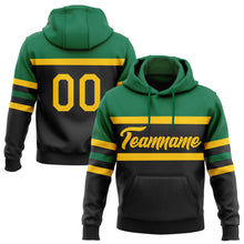 Загрузить изображение в средство просмотра галереи, Custom Stitched Black Yellow-Kelly Green Line Sports Pullover Sweatshirt Hoodie