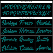 Загрузить изображение в средство просмотра галереи, Custom Stitched Black Teal-Crimson Line Sports Pullover Sweatshirt Hoodie