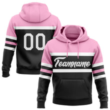 Загрузить изображение в средство просмотра галереи, Custom Stitched Black White-Light Pink Line Sports Pullover Sweatshirt Hoodie