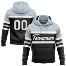Загрузить изображение в средство просмотра галереи, Custom Stitched Black White-Silver Line Sports Pullover Sweatshirt Hoodie