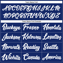 Загрузить изображение в средство просмотра галереи, Custom Stitched Royal White-Old Gold Line Sports Pullover Sweatshirt Hoodie