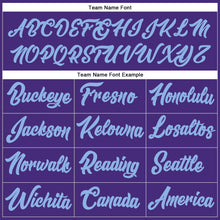 Laden Sie das Bild in den Galerie-Viewer, Custom Stitched Purple Light Blue-Pink Line Sports Pullover Sweatshirt Hoodie