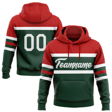 Загрузить изображение в средство просмотра галереи, Custom Stitched Green White-Red Line Sports Pullover Sweatshirt Hoodie