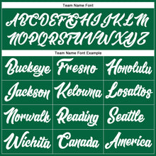 Laden Sie das Bild in den Galerie-Viewer, Custom Stitched Kelly Green White-Pink Line Sports Pullover Sweatshirt Hoodie