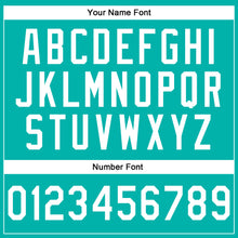 Laden Sie das Bild in den Galerie-Viewer, Custom Stitched Aqua White-Orange Line Sports Pullover Sweatshirt Hoodie