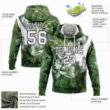 Charger l'image dans la galerie, Custom Stitched Green White-Black 3D Largemouth Bass Fish Fishing Sports Pullover Sweatshirt Hoodie