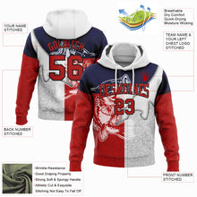 Загрузить изображение в средство просмотра галереи, Custom Stitched Royal Red-Black 3D Largemouth Bass Fish Fishing Sports Pullover Sweatshirt Hoodie