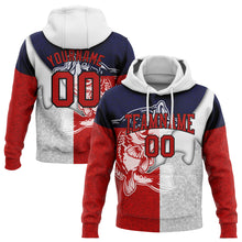 Загрузить изображение в средство просмотра галереи, Custom Stitched Royal Red-Black 3D Largemouth Bass Fish Fishing Sports Pullover Sweatshirt Hoodie