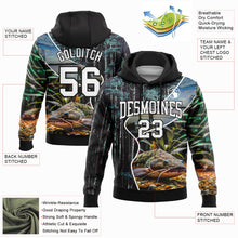 Laden Sie das Bild in den Galerie-Viewer, Custom Stitched Black White 3D Flathead Catfish Fish Fishing Sports Pullover Sweatshirt Hoodie