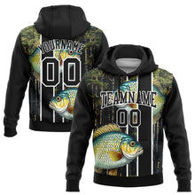 Загрузить изображение в средство просмотра галереи, Custom Stitched Black White 3D Bluegill Fish Fishing Sports Pullover Sweatshirt Hoodie