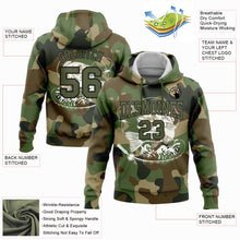 Загрузить изображение в средство просмотра галереи, Custom Stitched Camo Olive-Black 3D Smallmouth Bass Fish Fishing Sports Pullover Sweatshirt Hoodie
