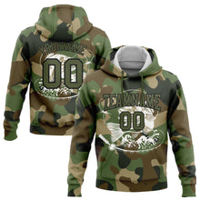 Загрузить изображение в средство просмотра галереи, Custom Stitched Camo Olive-Black 3D Smallmouth Bass Fish Fishing Sports Pullover Sweatshirt Hoodie
