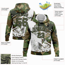 Загрузить изображение в средство просмотра галереи, Custom Stitched Camo Olive-Black 3D Largemouth Bass Fish Fishing Sports Pullover Sweatshirt Hoodie