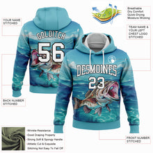 Загрузить изображение в средство просмотра галереи, Custom Stitched Lakes Blue White-Black 3D Smallmouth Bass Fish Fishing Sports Pullover Sweatshirt Hoodie