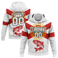Charger l'image dans la galerie, Custom Stitched White Red-Black 3D Atlantic Salmon Fish Fishing Sports Pullover Sweatshirt Hoodie